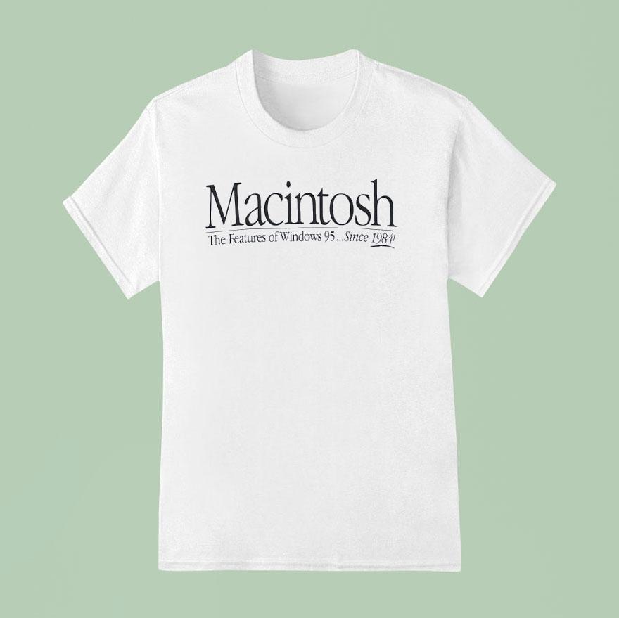 Macintosh The Features Of Windows Since T Shirt