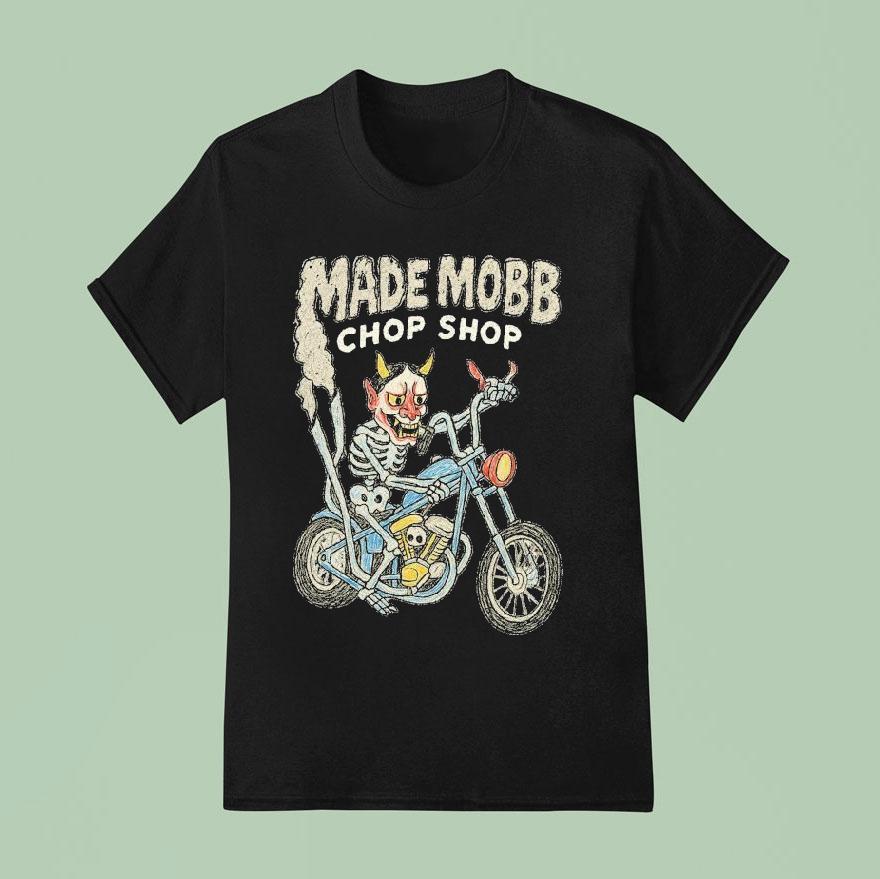 Made Mobb Chop Shop Skeleton Motor T Shirt