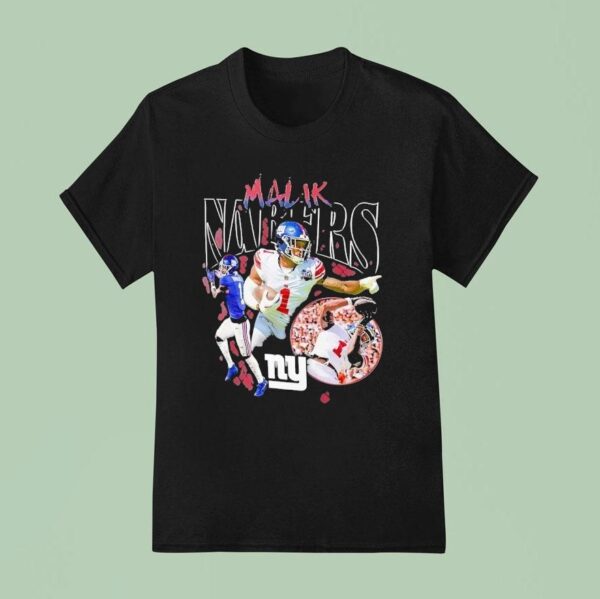 Malik Nabers Nfl New York Giants Football T Shirt