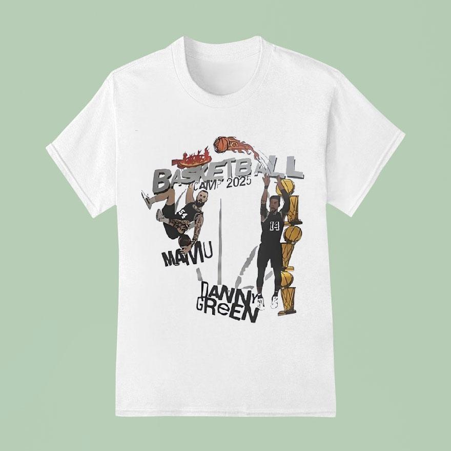 Mamu And Danny Green San Antonio Spurs Basketball Camp T Shirt