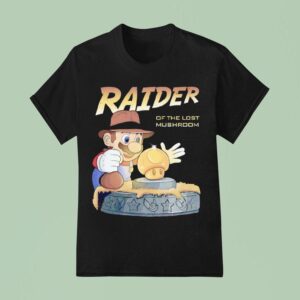 Mario As Indiana Jones Raider Of The Lost Mushroom T Shirt