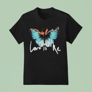 Maroon Love Is Like Flaming Butterfly T Shirt
