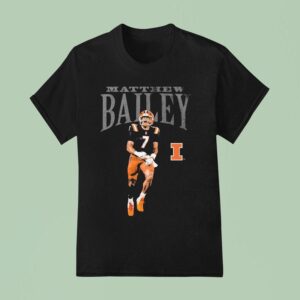 Matthew Bailey Illinois Fighting Illini Cartoon T Shirt