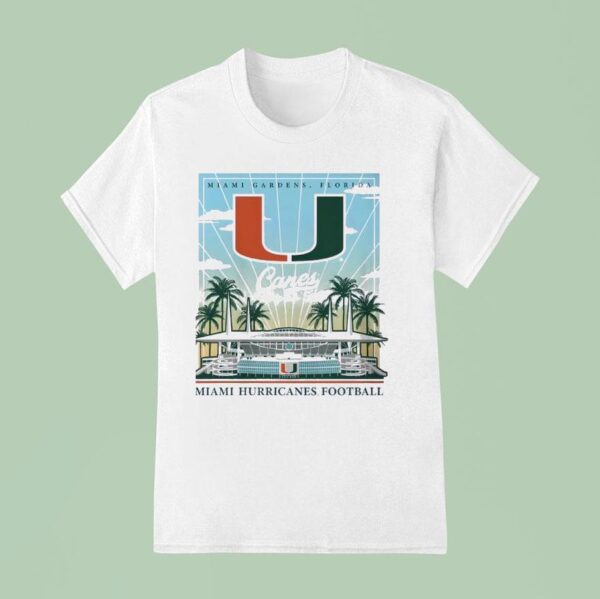 Miami Hurricanes Gardens Florida Football T Shirt