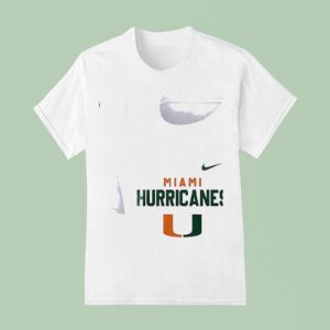 Miami Hurricanes Ncaa One Nation Under God Cross Graphic T Shirt