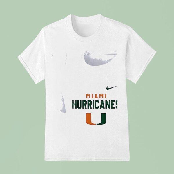 Miami Hurricanes Ncaa One Nation Under God Cross Graphic T Shirt