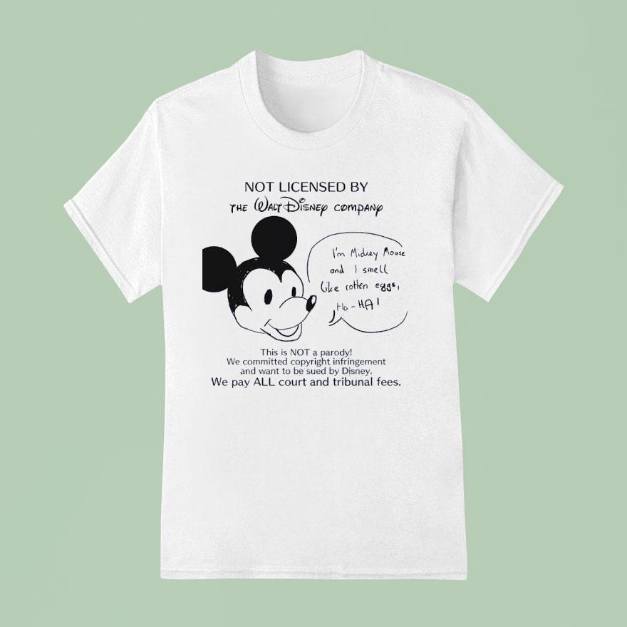 Mickey Mouse Not Licensed By The Walt Disney Company T Shirt