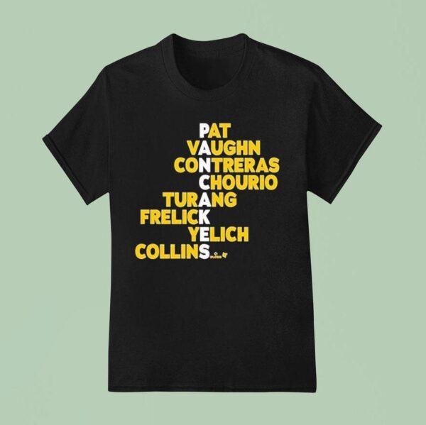 Milwaukee Brewers Pancakes Pat Vaughn Contreras Chourio Turang Frelick Yelich Collins Names T Shirt
