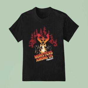 Monsters Among Us Podcast Bigfoot Campfire T Shirt