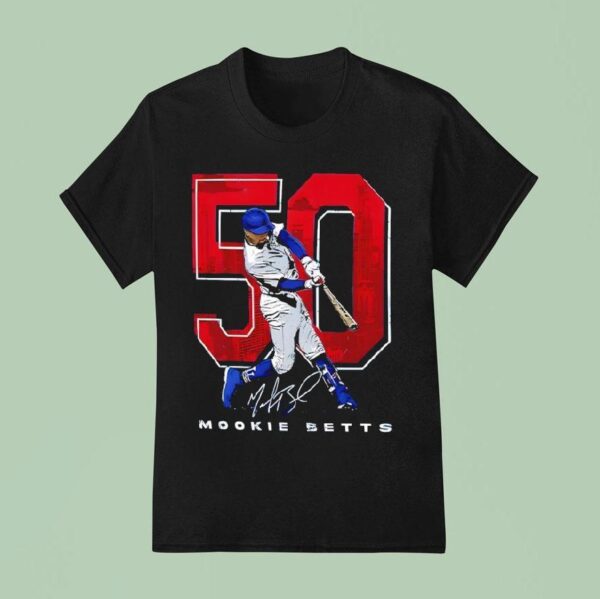 Mookie Betts Los Angeles Dodgers Mlb Signature Swing Graphic T Shirt