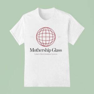 Mothership Glass Galactic Hash Inhalation Systems Scientific Function Made In America Globe T Shirt