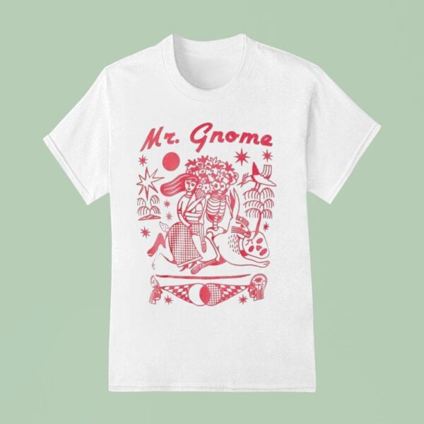 Mr Gnome Rabbit Ride Skeleton T Shirt