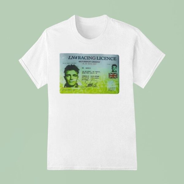 Mr Norris Ln Racing Licence Motorsport Driver Id T Shirt