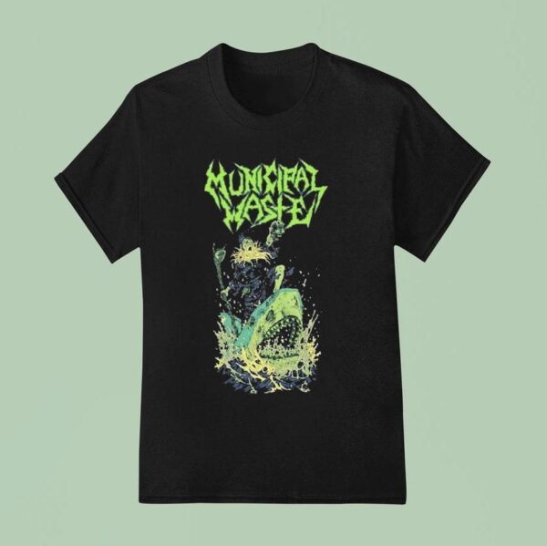 Municipal Waste Glow Shark T Shirt
