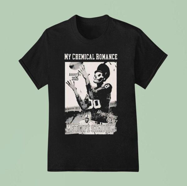 My Chemical Romance Homecoming Game Metlife Stadium August Football T Shirt