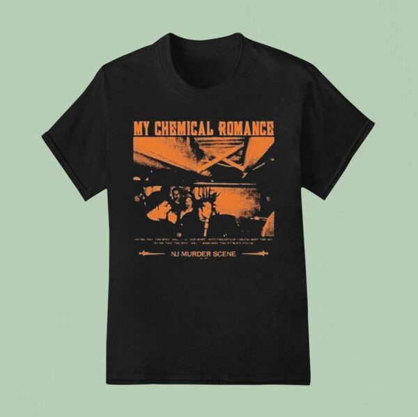 My Chemical Romance Nj Murder Scene Bullets Themed T Shirt
