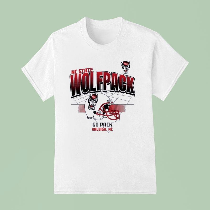 Nc State Wolfpack Football Helmet Grid Go Pack Raleigh Nc T Shirt