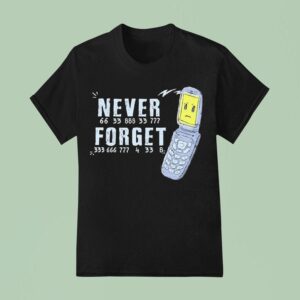 Never Forget Multi Tap Texting T Shirt