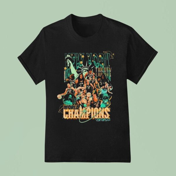 New York Liberty World Champions Seafoamszn T Shirt
