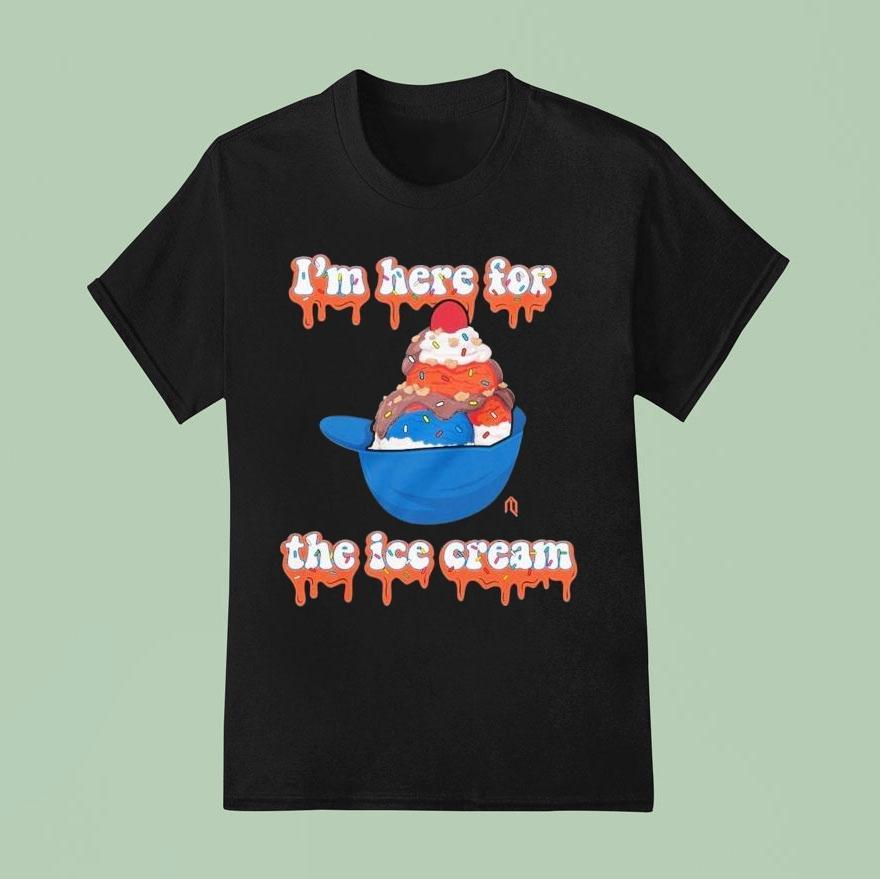 New York Mets I M Here For The Ice Cream Helme T Shirt