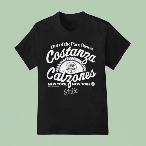 New York Yankees X Seinfeld Out Of The Park Flavor Voted Best Eggplant Calzone Costanza S Calzones T Shirt