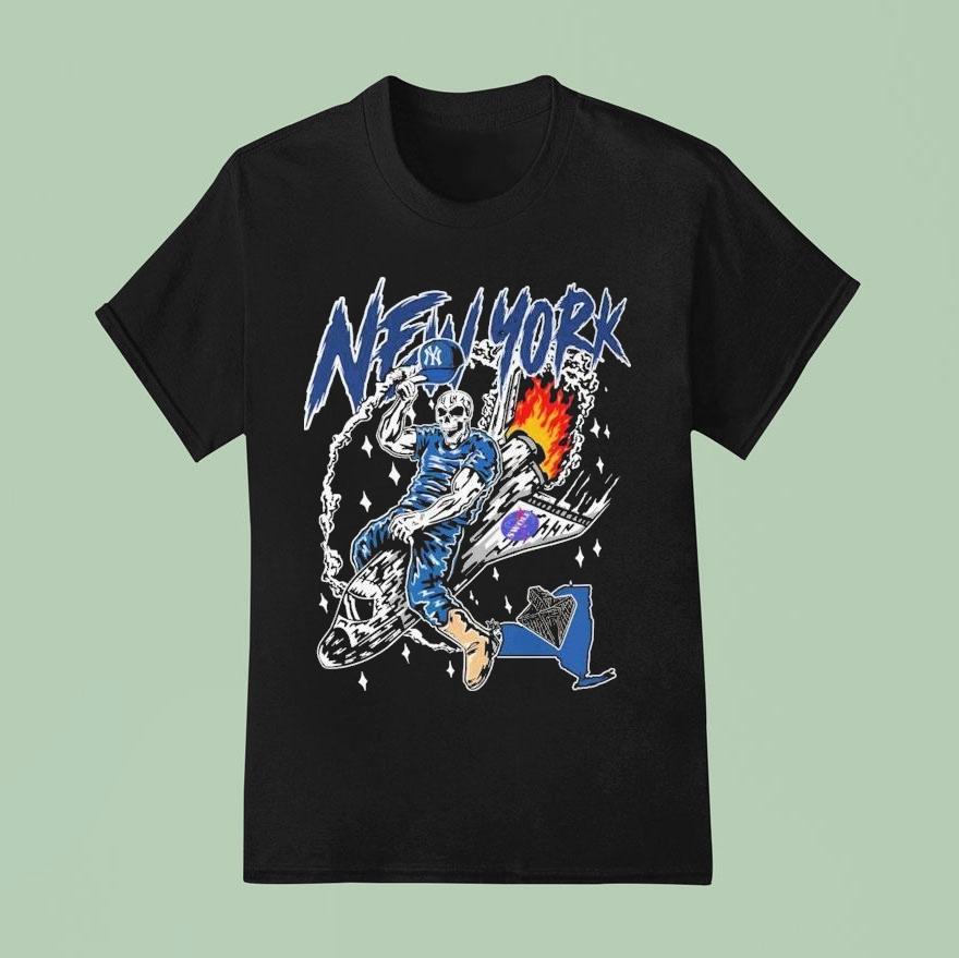New York Yankees X Warren Lotas Swole Skeleton T Shirt