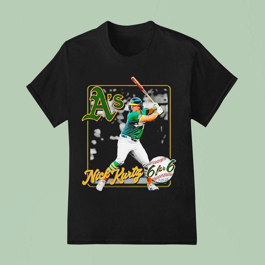 Nick Kurtz For Oakland Athletics Baseball T Shirt
