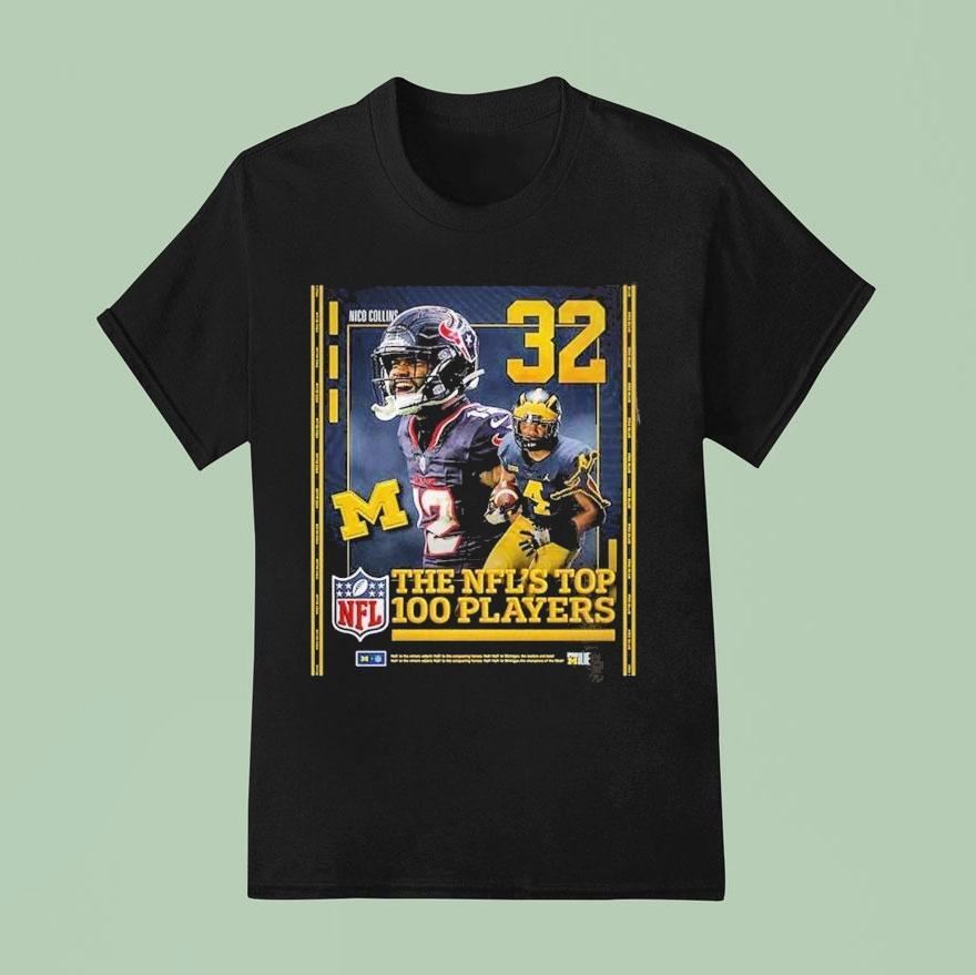 Nico Collins Sports At In On Nfl Top Highlight Nfl American Football Michigan Wolverines T Shirt