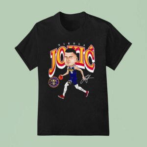 Nikola Jokic Denver Nuggets Basketball Cartoon Signature T Shirt