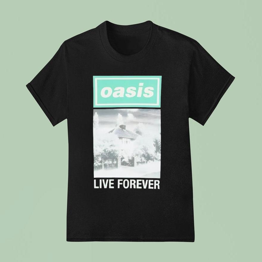 Oasis Live Forever T Shirt