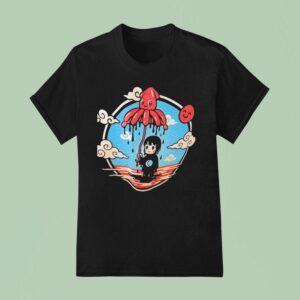 Octopus Rain Cartoon T Shirt