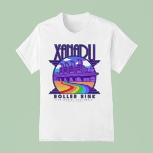 Olivia Newton John Rainbow Xanadu Roller Rink Los Angeles California T Shirt