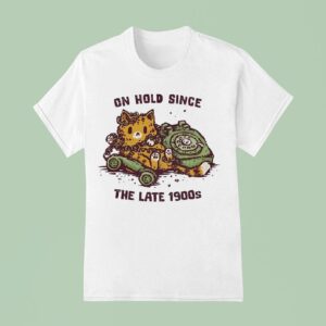 On Hold Since The Late S A Cat On A Telephone Call T Shirt