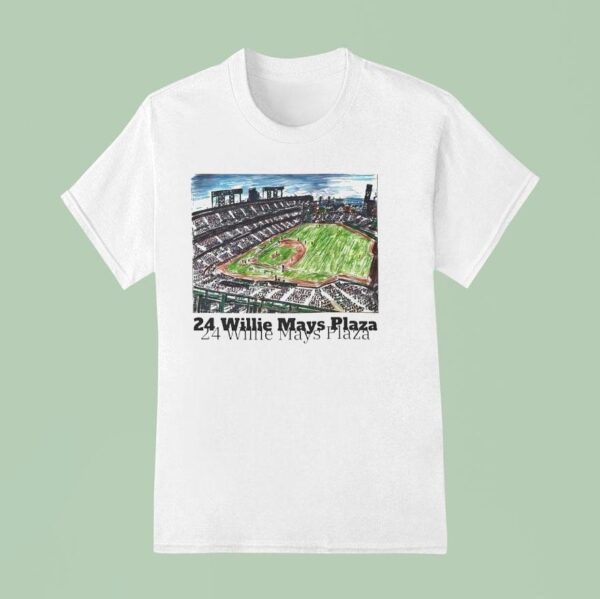 Oracle Park Sketch San Francisco Giants Willie Mays Plaza T Shirt