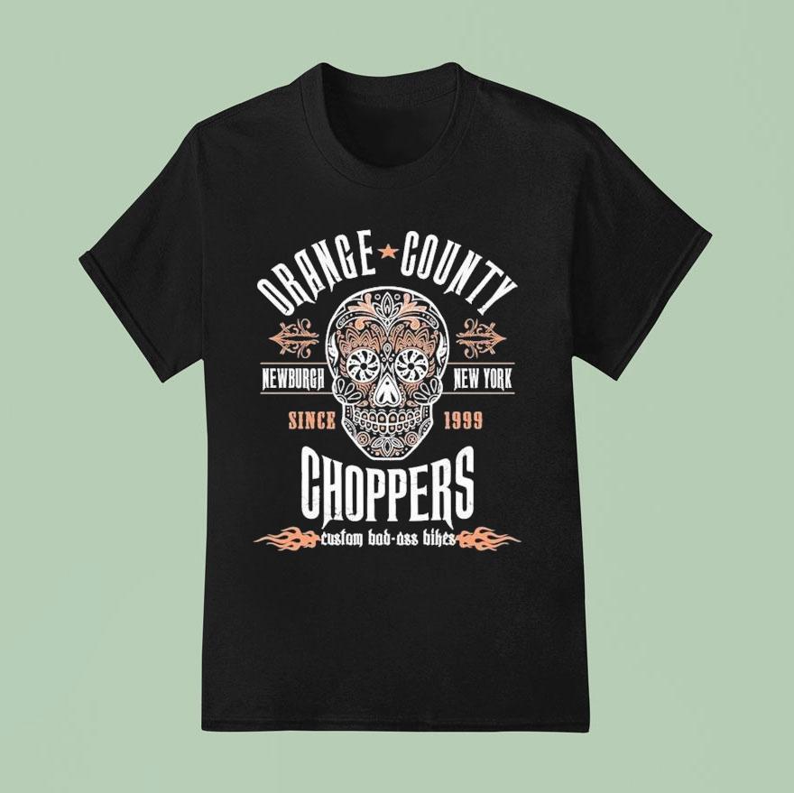 Orange County Choppers Newburgh New York Sugar Skull T Shirt