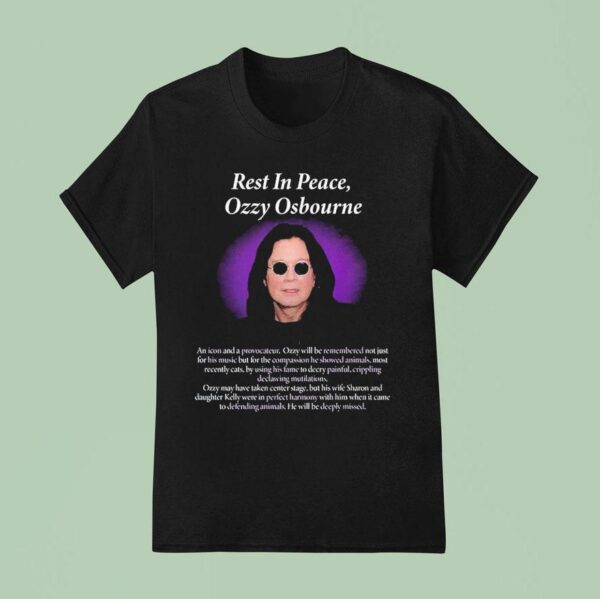 Ozzy Osbourne Black Sabbath Rest In Peace Prince Of Darkness An Icon And A Provocateur T Shirt