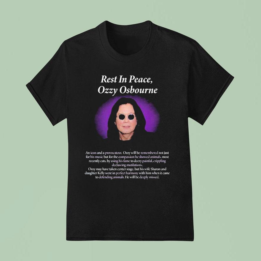 Ozzy Osbourne Black Sabbath Rest In Peace Prince Of Darkness An Icon And A Provocateur T Shirt