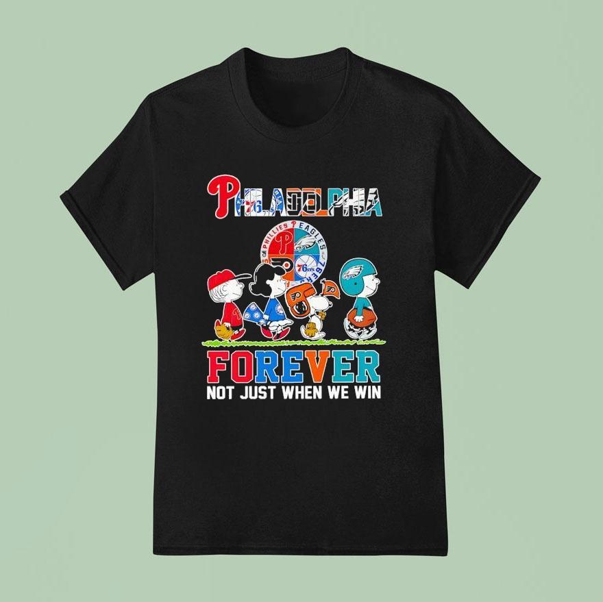 Peanuts Philadelphia Sport Teams Logo Forever Not Just When We Win T Shirt