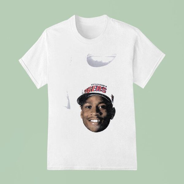 Philadelphia Ers Allen Iverson Portrait Vintage Signature T Shirt