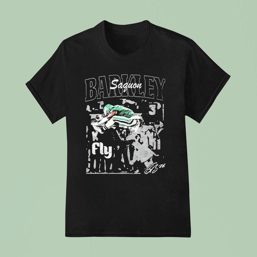 Philadelphia Eagles Barkley Saquon Fly Signature T Shirt