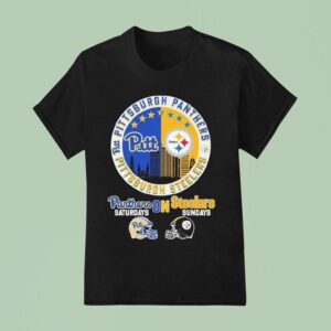 Pittsburgh Panther On Saturdays Pittsburgh Slers On Sundays Helmets T Shirt