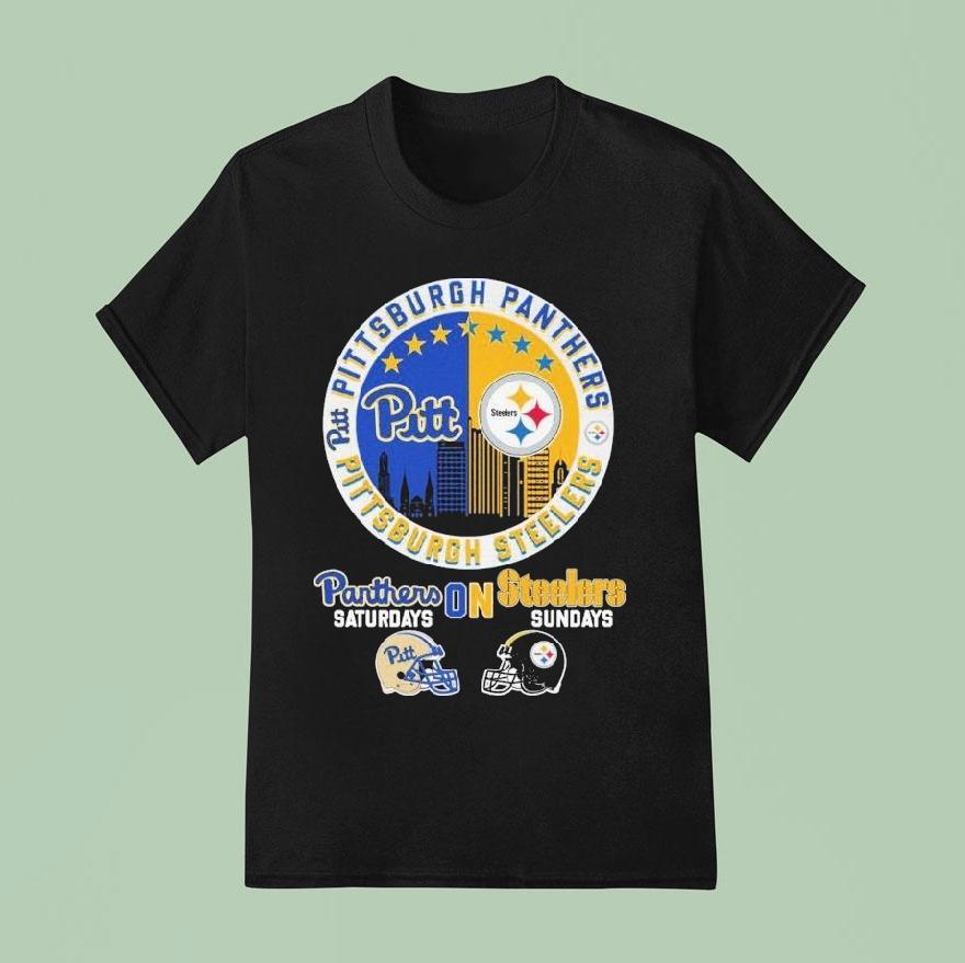 Pittsburgh Panther On Saturdays Pittsburgh Slers On Sundays Helmets T Shirt