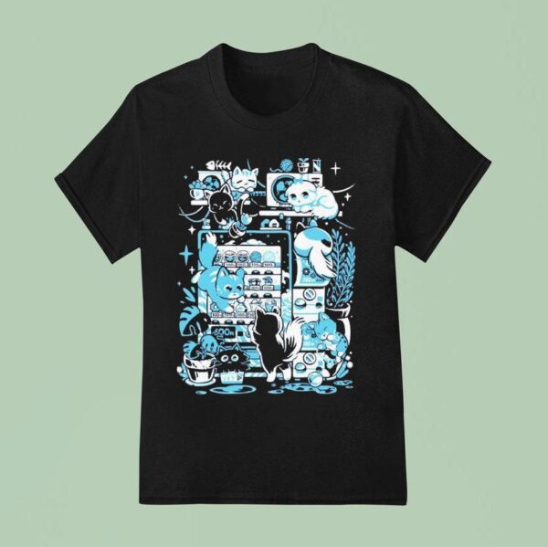 Pixel Eye Bat Cats Cozy Corner T Shirt