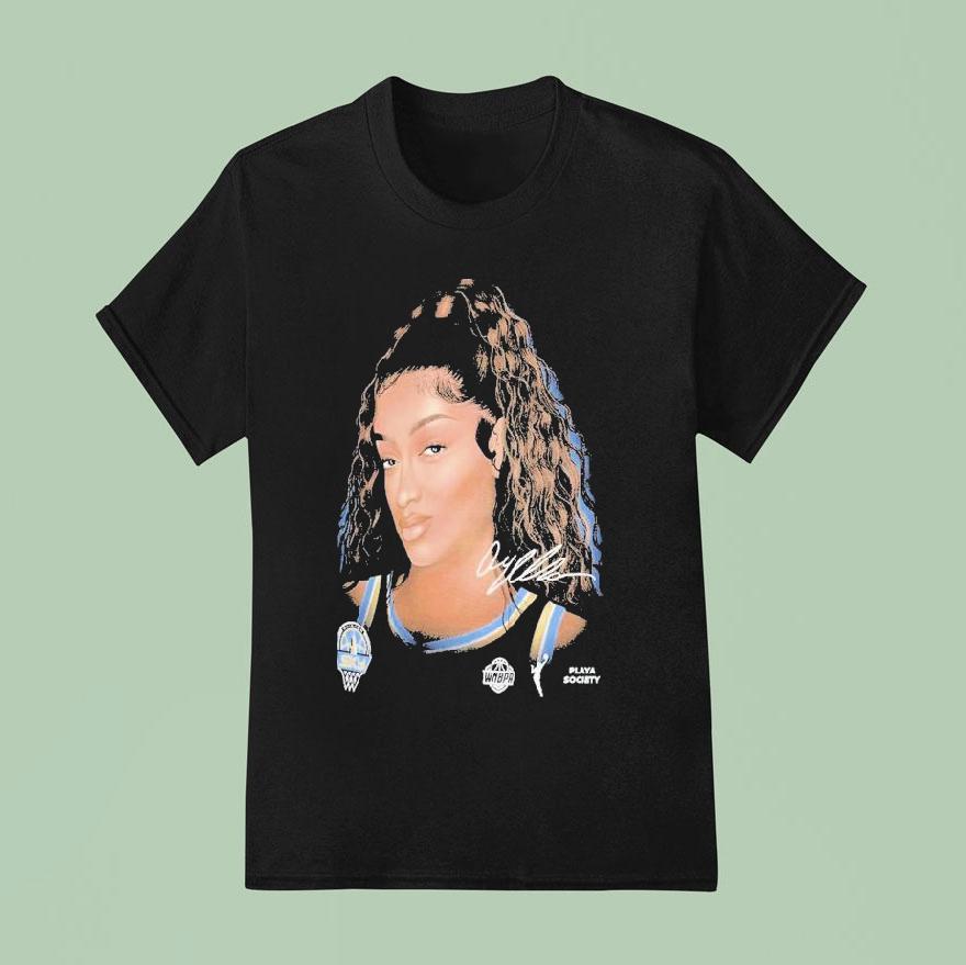 Playa Society Angel Reese Sketch Chicago Sky Angel T Shirt