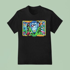 Primus Sacramento California Night And Combined Venue At Channel On August And Onward And Upward Tour Space Monkey T Shirt