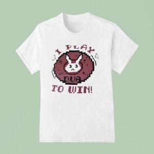 Rabbit I Play To Win Pixel T Shirt