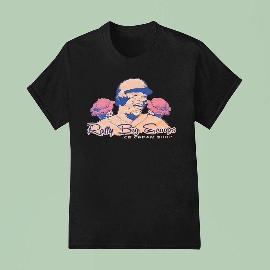Raffy Big Scoops Ice Cream Shop Baseball T Shirt