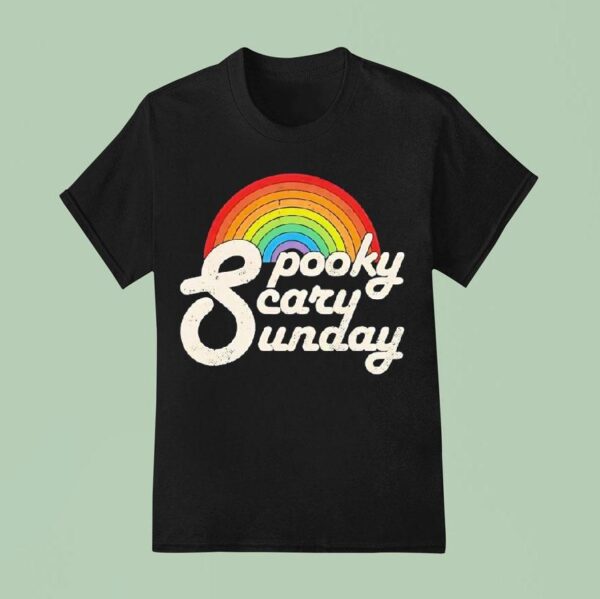 Rainbow Spooky Scary Sunday T Shirt