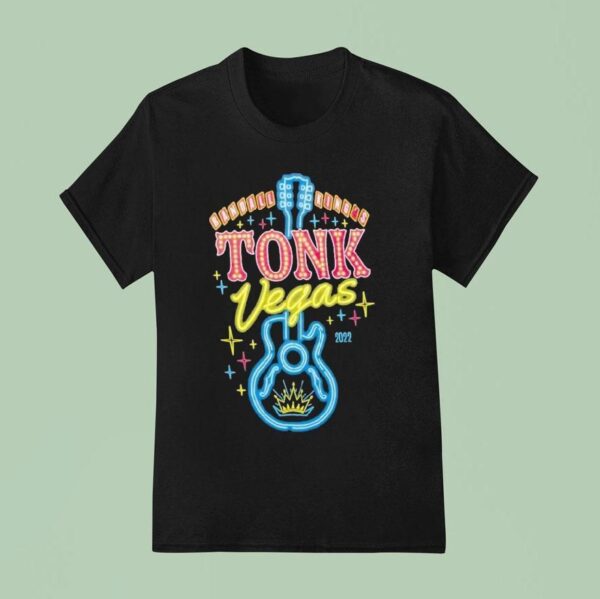 Randall King Tonk Vegas Guitar Neon T Shirt