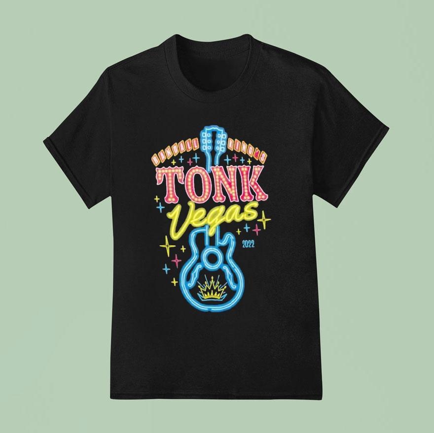 Randall King Tonk Vegas Guitar Neon T Shirt